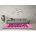 thumbnail image 3 of Ahgly Company Indoor Round Oriental Pink Traditional Area Rugs, 5' Round, 3 of 4