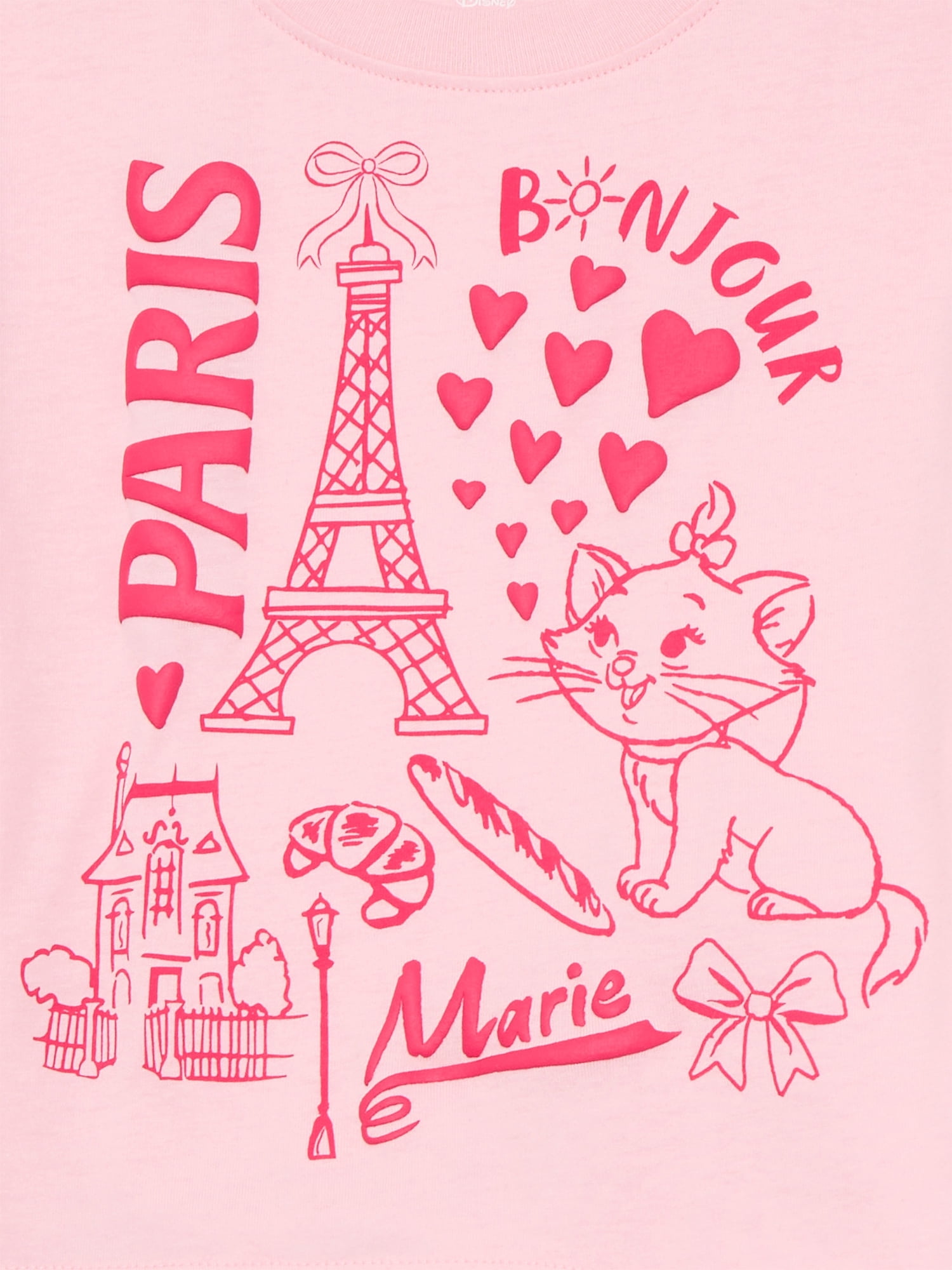 The Aristocats Marie Toddler Girls Graphic Tee and Biker Shorts Set, 2-Piece, Sizes 12M-5T