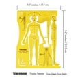 thumbnail image 4 of Traceease Male Human Figure Template Stencils Fashion Designers Drafting Tools, Male Human Figure Template, 4 of 4