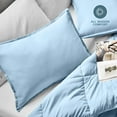 thumbnail image 3 of Bare Home Pillow Sham Set - Premium 1800 Collection - Double Brushed - Standard, Light Blue, 3 of 9