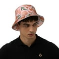 thumbnail image 6 of Daiia Painting Peach Pattern Bucket Hat - Trendy Cotton Sun Hat for Beach, Golf, Fishing - Fun Outdoor Vacation Boonie for Men and Women, 6 of 9