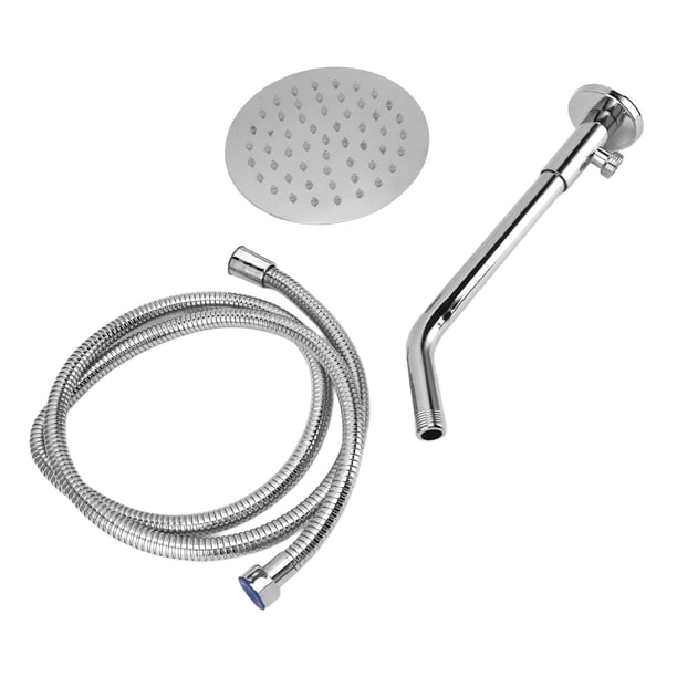 De Cabezal De Ducha, Juego De Grifo De Ducha En Cascada Eficiente, Cabezal Redondo Montado En La Pared De Acero Inoxidable, Rotación De 360 grados De Alta Presión
