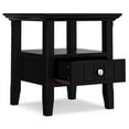 thumbnail image 4 of Simpli Home Acadian 19 inch Wide Solid Wood Transitional End Table with Drawer in Black, 4 of 13
