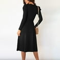 thumbnail image 4 of Vestidos de punto elegantes para mujer, vestido tipo suéter, vestido de invierno con cuello redondo, 4 of 5