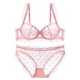 thumbnail image 2 of Levmjia Women's Lace Lingerie Set Push Up Bra Solid Color Panty Set Comfortable Everyday Wear Deep V Backless For Sleep Date Night, 2 of 7