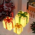 thumbnail image 6 of Zznnkj Set of 3 Christmas Lighted Gift Boxes Decorations Battery Operated, 60 Pre-Lit LED Lights Present Boxes with Bows for Outdoor Indoor Home Xmas Party Fireplace Decor (10"-8"-5"), 6 of 6