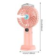 thumbnail image 3 of Ventilador portátil con pantalla digital, ventilador de escritorio de 4000 mAh, ventilador de refrigeración digital (rosa), 3 of 7