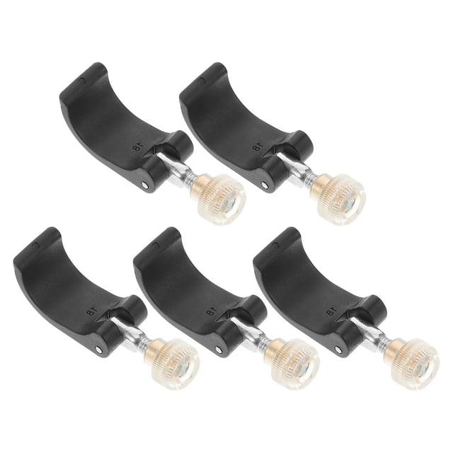 WRITWAA 5 Pcs Bâton de Randonnée Clip Noir Nylon Durable Résistant à l'Usure pour Escalade