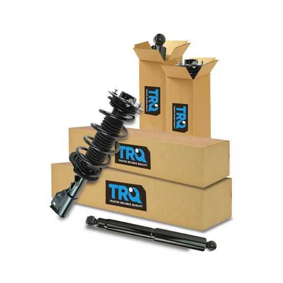 TRQ Front and Rear Complete Strut Assembly & Shock Absorber Kit Complete Strut & Coil Spring Assembly Fits Select 2007-2009 Chevrolet Equinox Pontiac Torrent 2008-2010 Saturn Vue