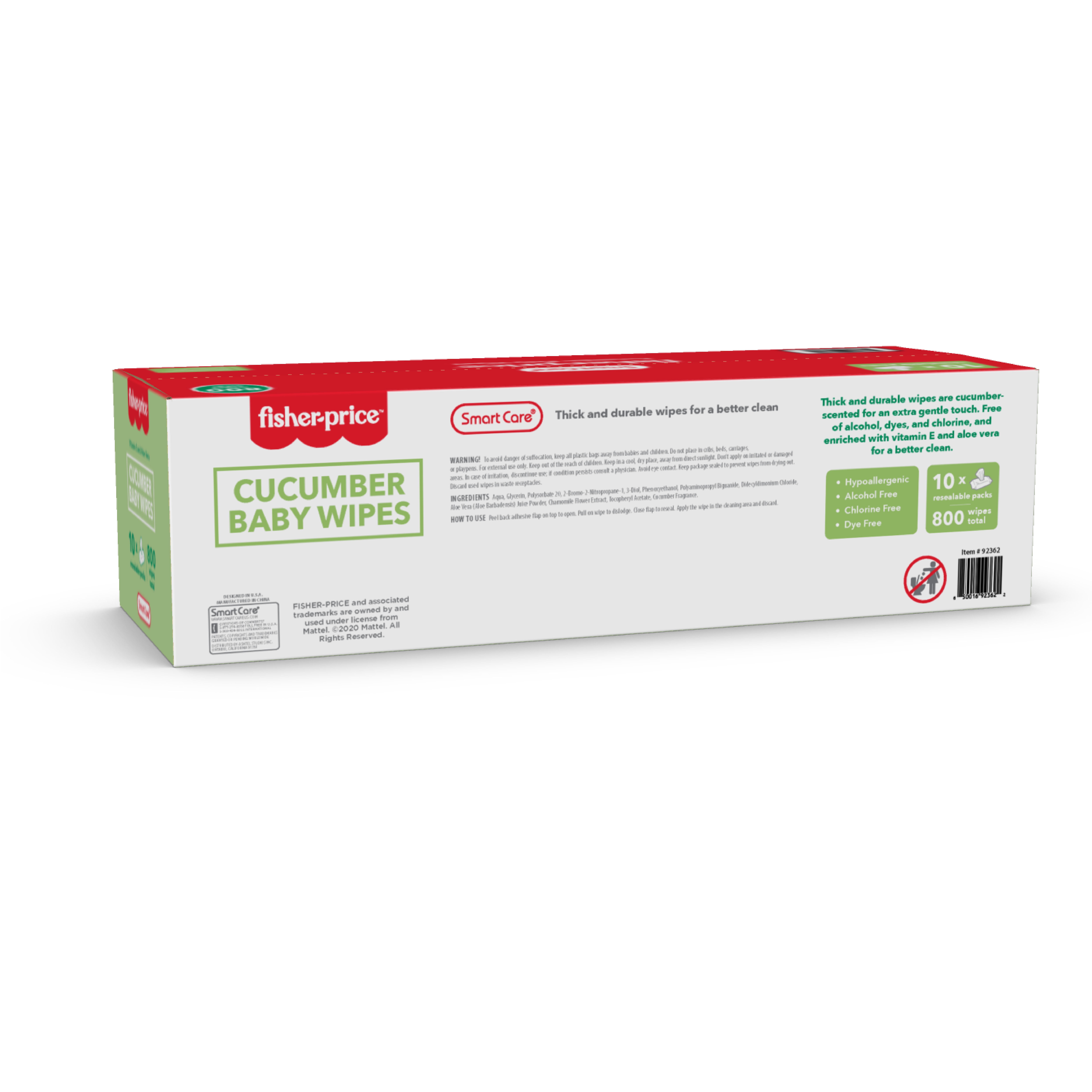 Fisher-Price Cucumber Wipes 800 ct