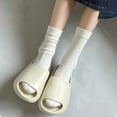 thumbnail image 4 of Pnellth 1 Pair Japanese Style Mid-tube Thick Women Socks Winter Simple Casual Sports Socks, 4 of 7