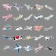 thumbnail image 4 of 50 pcs airplane stickers water bottles laptop car hydro flasks phone guitar skateboard kawaii airplane planner sticker, 4 of 5