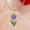 thumbnail image 6 of Senza Fretta Stylish Tulip Lock Necklace with Gold Chain Wholesale Womens Jewelry New R2 X4W7, 6 of 7