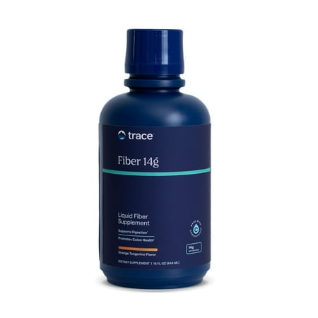 Trace Minerals Fiber 14g - Fiber Supplement for Colon Health & Digestive Support - Balanced Gut Flora - Liquid Supplement - Gluten-Free - Vegan - Orange Tangerine Flavor - 15 fl oz (15 Servings)