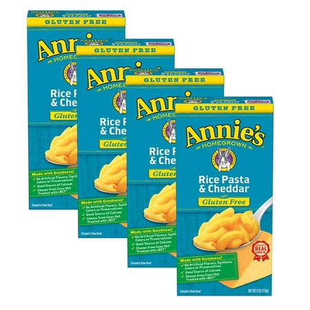 (4 Pack) Annie's Gluten Free Mac & Cheese Pasta & Cheddar Mac & Cheese 6