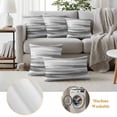 thumbnail image 5 of Gray White Outdoor Pillow Covers 20x20 Set of 2,Waterproof Patio Throw Pillowcase Protectors,Vintage Country Abstract Gradient Mottled Decorative Pillow Shams Cushion Covers for Seat Bed Couch Sofa, 5 of 8