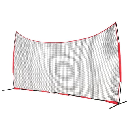 Barricade Backstop Net, 20x10 ft Ball Sports Barrier Netting, Portable Practice Equipment with Carry Bag, Protection Screen for Baseball Softball Lacrosse Soccer Hockey Training, for Backyard