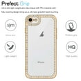 thumbnail image 2 of Njes Case for iPhone 7/iPhone 8, Glitter Crystal Clear Bling Diamond Rhinestone Bumper Anti Scratch Ultra Slim Skock Absorption Technology TPU Protective Cover Case -Gold, 2 of 7