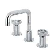 7.31 in. Webb Widespread Bathroom Faucet with Push Pop-Up, Polished Chrome