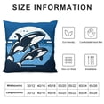 thumbnail image 5 of Orinice Shark Pillow Cases Cushion Covers Ocean Sea Animal Throw Pillow Covers  Soft Sea Underwater World Decorative Throw Pillowcases Marine Theme Blue Black Cushion Cases White, 5 of 5