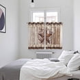thumbnail image 3 of Texas Star Vintage Kitchen Curtains Window Panels, Brown Retro Art Red Berry Wooden Insulated Window Treatment Curtain, Grommet Curtains for Bedroom/Living Room/Bathroom, 2 Piece 52"Wx72"L, 3 of 8