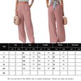 thumbnail image 2 of Pantalones Pantalones de cintura elástica Pantalones palazzo casuales Traje de vacaciones de línea H de mezcla de algodón Ygjytge Rosa T 3EG para Mujer, 2 of 8