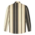thumbnail image 4 of S-6X Big & Tall Shirts for Men Long Sleeve Plus Size Button-Down Collar T-Shirts Mens Trendy Stripe Printed Slim-Fit Beach Work Tshirts Tops, 4 of 5