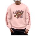 thumbnail image 1 of Chandail en Molleton Mode Homme Rugby Imprimé Col Rond Chaud Confortable Hiver Automne Décontracté Chandail, 1 of 4
