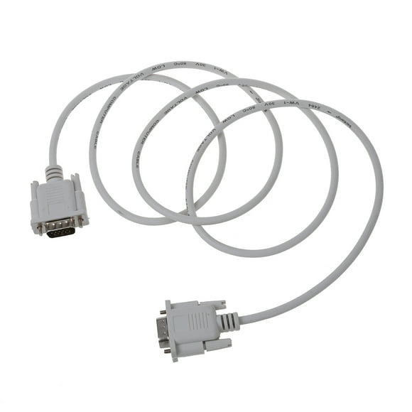 VGA DB15 Male To RS232 DB9 Pin Male Adapter Cable / Video Graphic Extension Cable (White, 1.5M)