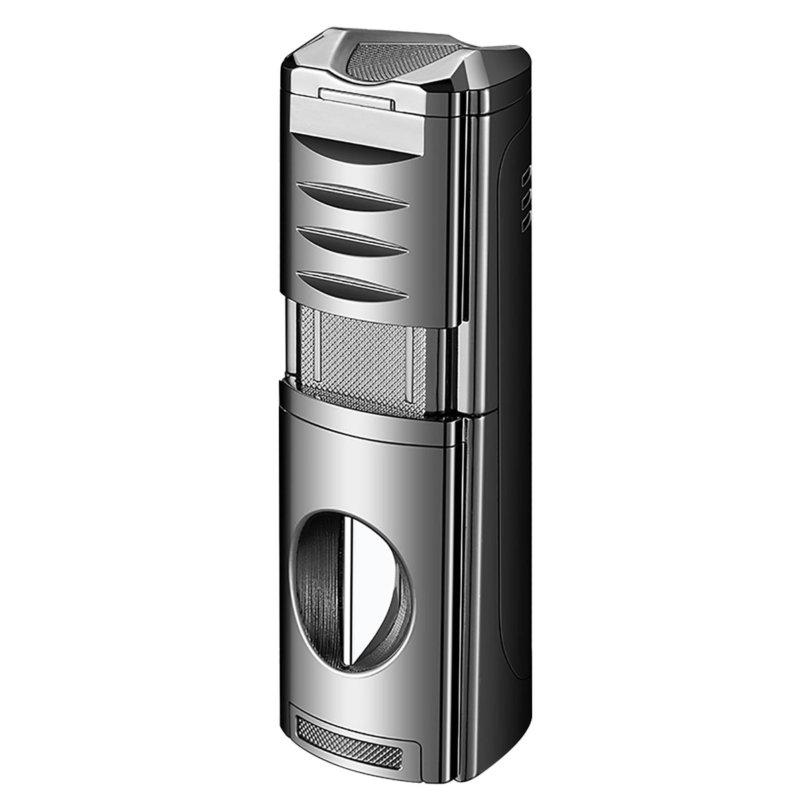 Torch Lighter Triple Flame Rechargeable Lighter, Portable Windproof Torch Igniter USB Charging Multifunction Lighter, for Cigar BBQ Camping Outdoor Lighting Use