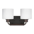 thumbnail image 4 of 4428802EN3-710-Generation Lighting-Sea Gull Lighting-Canfield-2 Light Bath Vanity-Bronze Finish-LED Lamping Type, 4 of 7