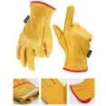 thumbnail image 5 of Guantes para herramientas de jardinería, guantes de trabajo de piel de vaca para conducir, resistentes al desgaste, guantes de motocicleta para deportes al aire libre de cinco dedos L ER, 5 of 5
