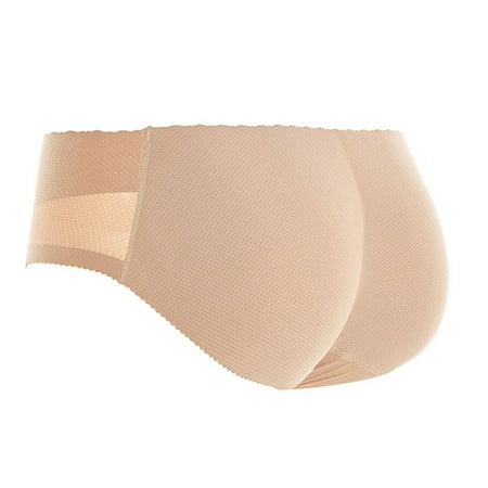 

Padded Hip Underwear Padded Pants Shaper Waist Tummy Control Padded Breathable Underwear S Skin Color Low Waist
