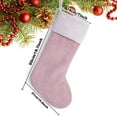 thumbnail image 3 of CuiLiyq Christmas Large Christmas Stockings, 20 Inch Holiday Decorations Gift Bag Candy Bag Christmas Tree Pendant, for Christmas Party Fireplace Family Hanging Stocking Decorations (Pink), 3 of 6
