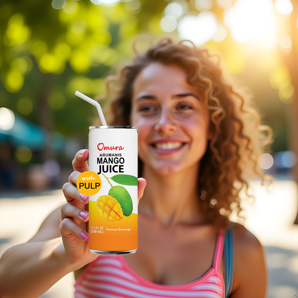 Mango Juice | Omura MANGO JUICE from Natural Fruit with PULP 11.3 Fl. Ounces