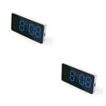 thumbnail image 2 of yingyy LED Digital Alarm Mirror Electronic Large Screen Tabletop Clock Display Decorations Clocks Living Room Bedroom Office Blue 2Set, 2 of 6