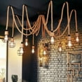 thumbnail image 4 of Spherical Cage Rope 6/10-Lights Brown Pendant Lighting Fixture, 4 of 9