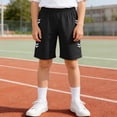thumbnail image 2 of Yindaity Shorts for Toddler Boys Toddler Kids Shorts Cotton Comfort Soft Baby Sport Jogger Shorts Boys(Black,6-7 Years), 2 of 7