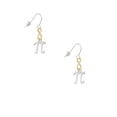 thumbnail image 2 of Delight Jewelry Silvertone Medium Pi Gold Tone Infinity French Earrings, 2 of 4