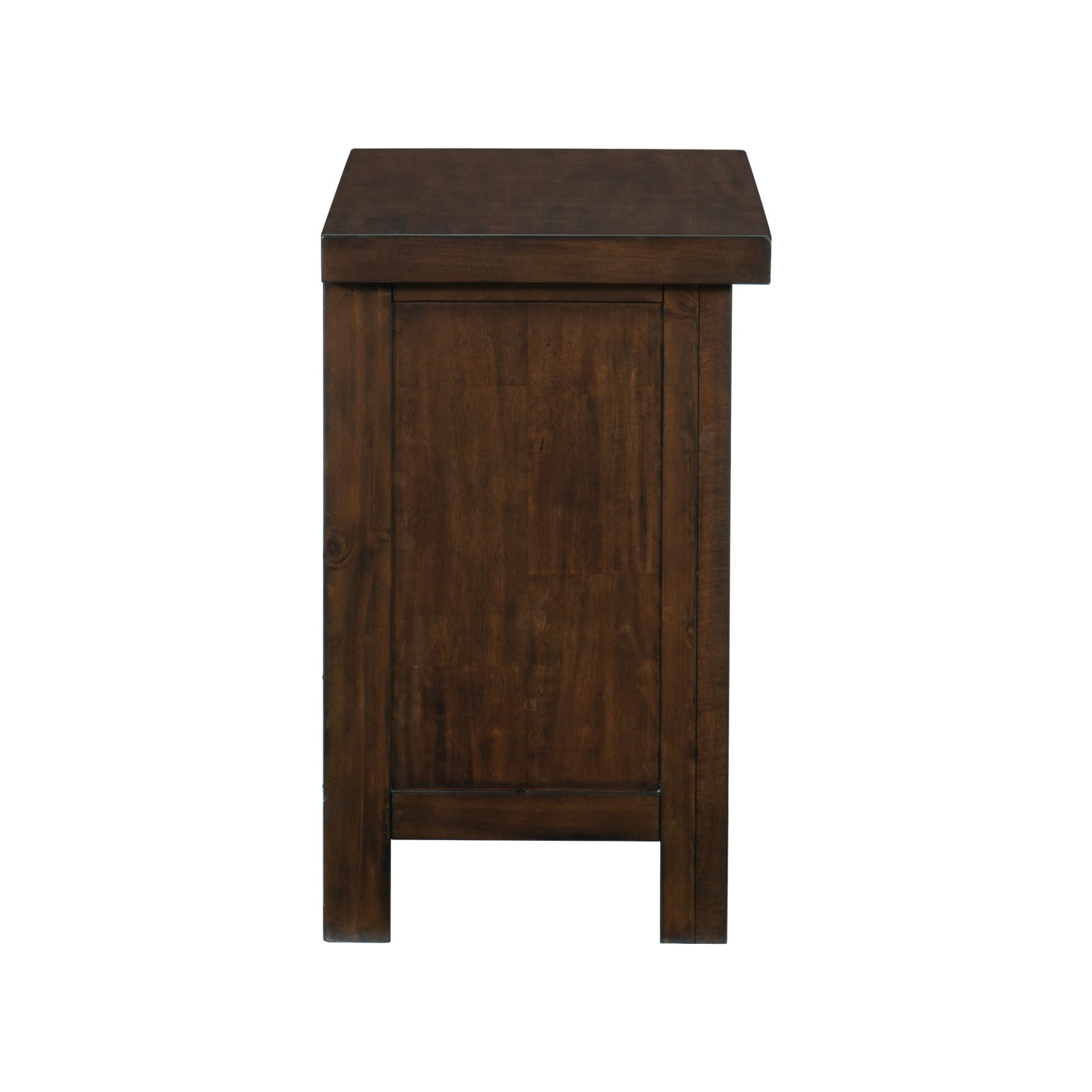 Miekor Furniture Classic Brown Finish Nightstand of 3x Drawers Mango Veneer Wood Transitional Bedroom Furniture W5U292