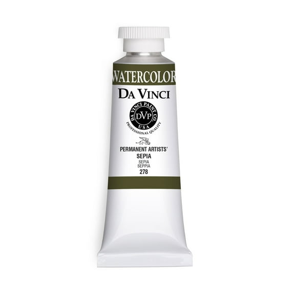 Da Vinci Paints Professional Watercolor, 37ml Tube, Sepia