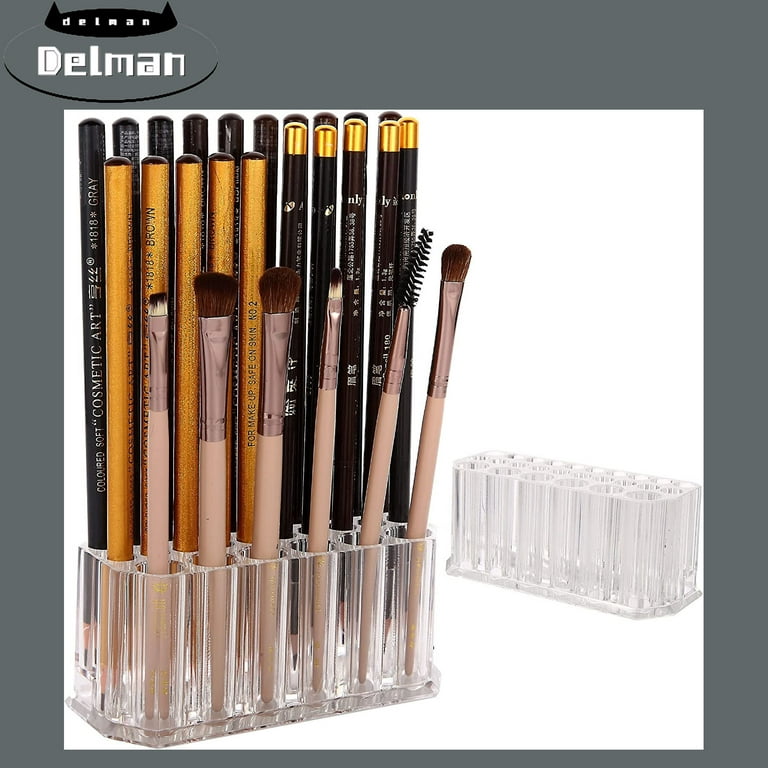 Acrylic Eyeliner Lip Liner Organizer, Lip Liner Holder, Makeup Pen Cosmetic  Display Case, 26 slots Fashion Eyeliner Pen Storage Box, Makeup Brush