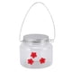 thumbnail image 1 of Comedero para pájaros colgante 475 ml Diseño único de flores rojas 3 puertos de alimentación Apertura amplia Comedero para pájaros de fácil llenado, 1 of 8