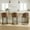 Saddle Brown-Black Frame-Set of 3, variant on Spruce & Spring Counter Height Swivel Bar Stool with Arched Back and Metal Base Set of 3, Moss Green, Bronze Frame