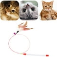 thumbnail image 3 of Interactive Feather Teaser Cat Toy, Attract The Cat's Attention Light Flexible Retractable Wand Cat Toy Convenient To Carry  For Cats Play Exercise, 3 of 8
