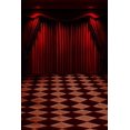 thumbnail image 1 of BSDHOME Polyester Red Drop Curtain Theater Stage Spotlight Floor Studio Star Photography Backdrops 5x7ft, 1 of 2