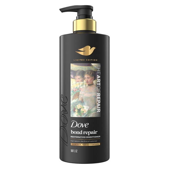 Dove Limited Edition Bond Repair Conditioner, for damaged, brittle, dull hair with breakage, for Hair Reborn, Like Fine Art Restored, 18 fl oz