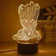 thumbnail image 3 of Figura de acción de los Vengadores de Marvel Groot, luz de noche, juguetes de anime, lámpara de mesa de Disney, modelo acrílico de Groot, hombre árbol, regalos de Navidad para niños, 3 of 5