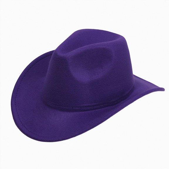 Ccpelsie Toddler Cowboy Hat for 2t 3t 4t 5t 6t 7t Kids, Baby Infant for Birthday Parties Boys and Girls Wear(Purple,4-10 Years)