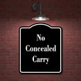 thumbnail image 2 of No Concealed Carry BLACK Aluminum Composite Sign 15''x18'', 2 of 9